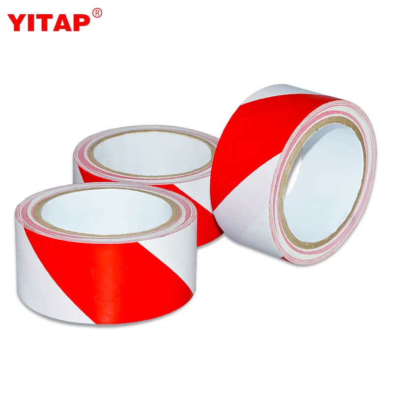 17M Red&White PVC Floor Marking Safety Warning Tape Conspicuity Sticker 10-100mm 