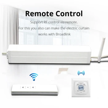 Robot Rideau Motorisé WiFi - Compatible I-rail, U-rail, Tige - Alexa, Google Home, Appli Tuya