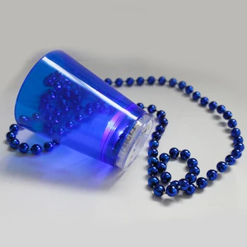 2oz Plastic Light up Wine Cup Flashing LED Shot Glass Necklace