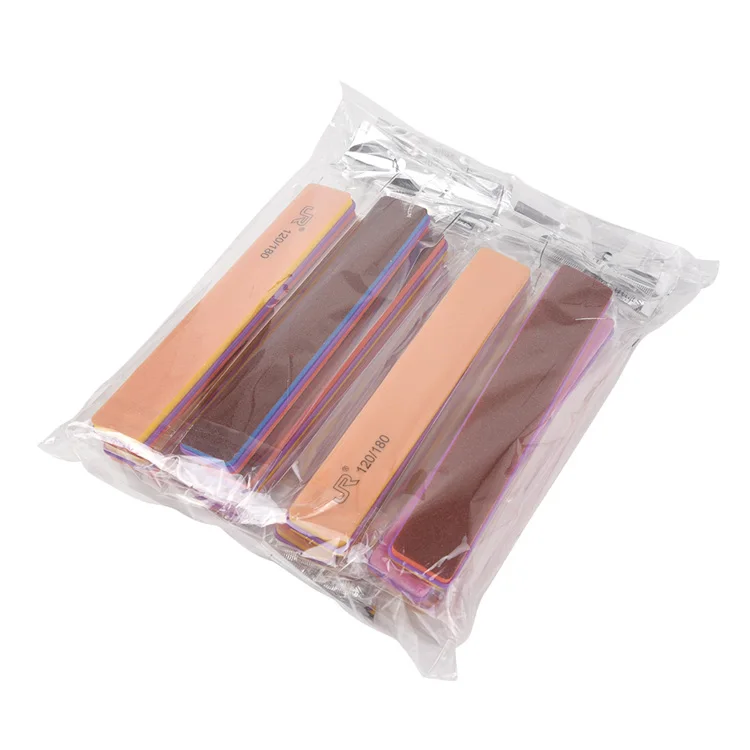 Custom Logo Soft Touch Eva Foam Nail File Block Half Moon Polishing Beautiful Nail File With