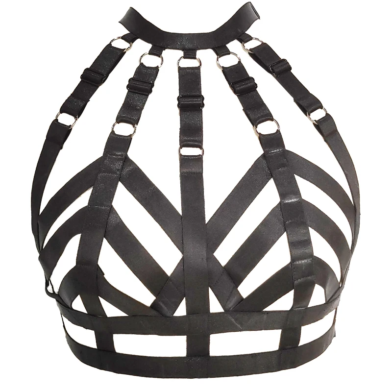 Chest body harness adjustable cage bra