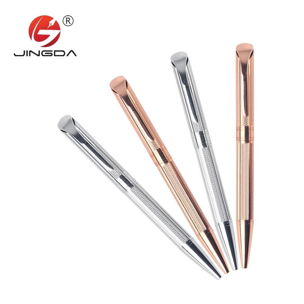 Ручка с логотипом подарок рекламная металлическая шариковая ручка из розового золота на