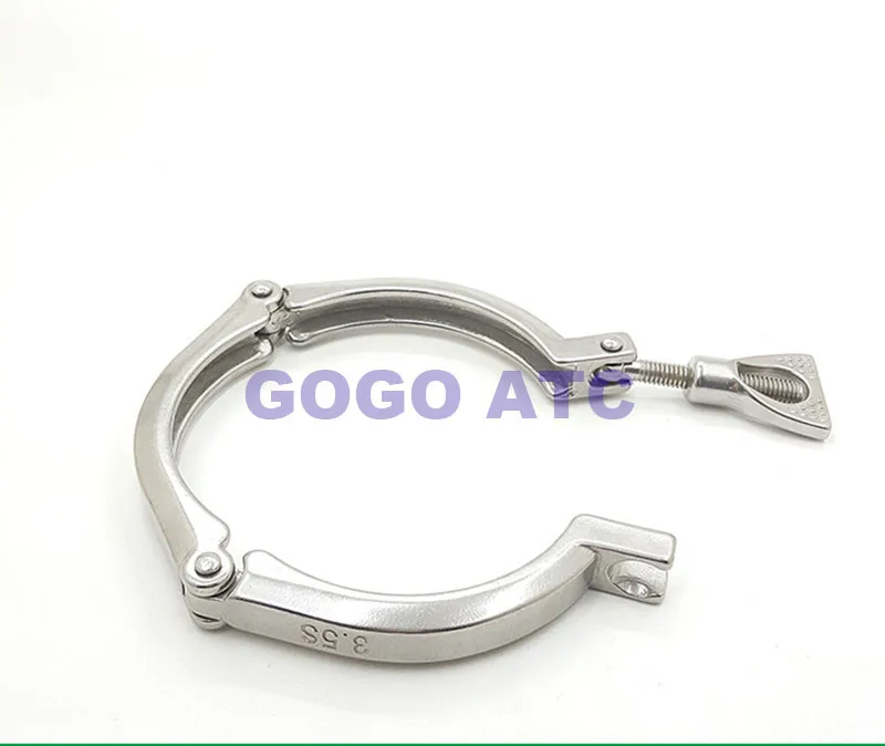 Санитарный трехсекционный зажим O.D 77,5 O.D 91 мм, санитарный зажим из нержавеющей стали пищевого класса, одноконтактный быстросъемный зажим