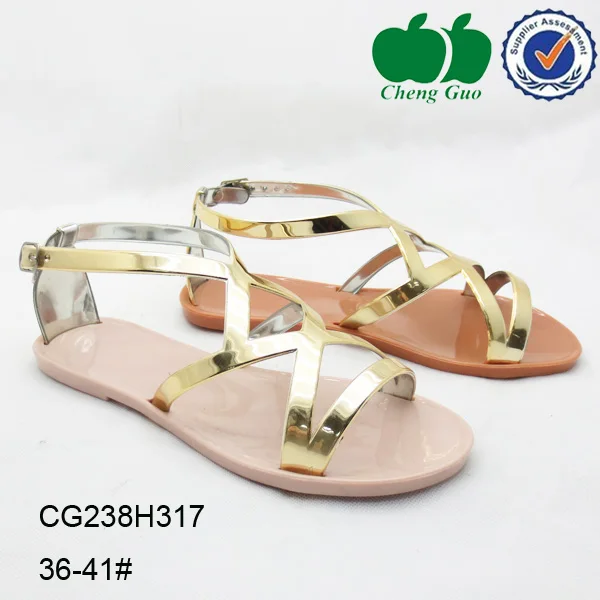 clear jelly flat sandals