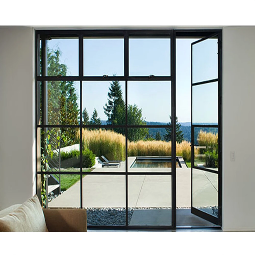 Castment Iron Balcony Steel Window Metal Decorative Steel Window Guards with Stainless Window Frame