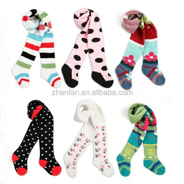 Симпатичные жаккардовые трикотажные детские колготки из 100% хлопка