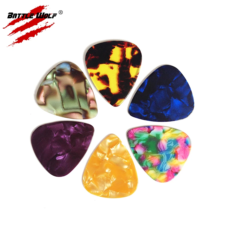 Colorful Celluloid Different Thickness Blank Guitar Picks Support Custom
