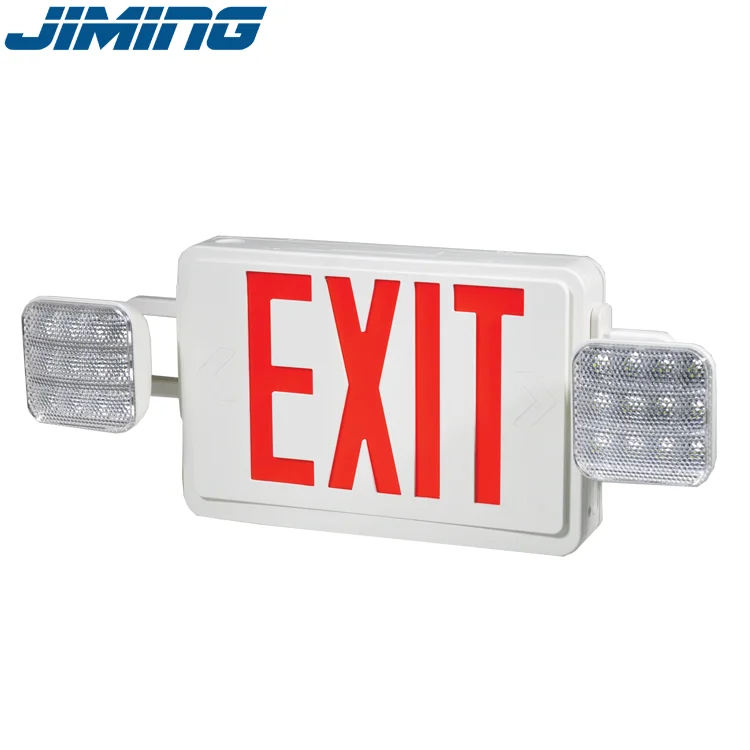 Made by JIMING UL Exit Sign Combo Emergency Lighting JLEC2RW CUL Emergency Light Electric Exit Sign