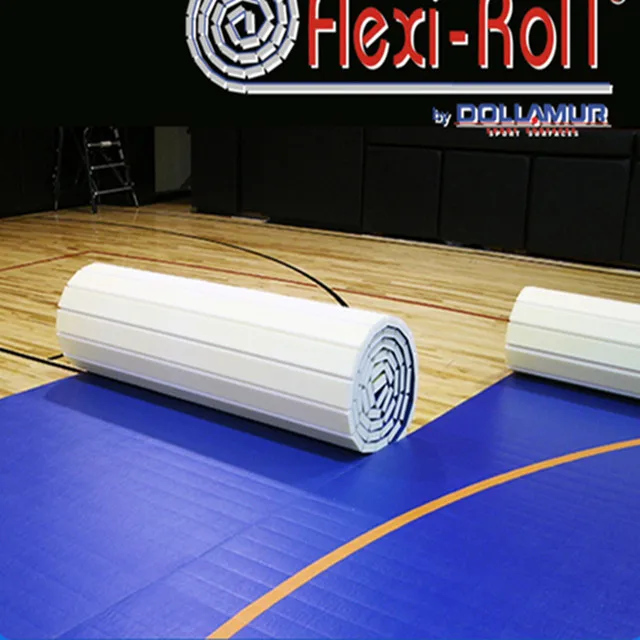 Dollamur Flexiroll Customize Logo Wrestling Smooth Vinyl Mat Blue