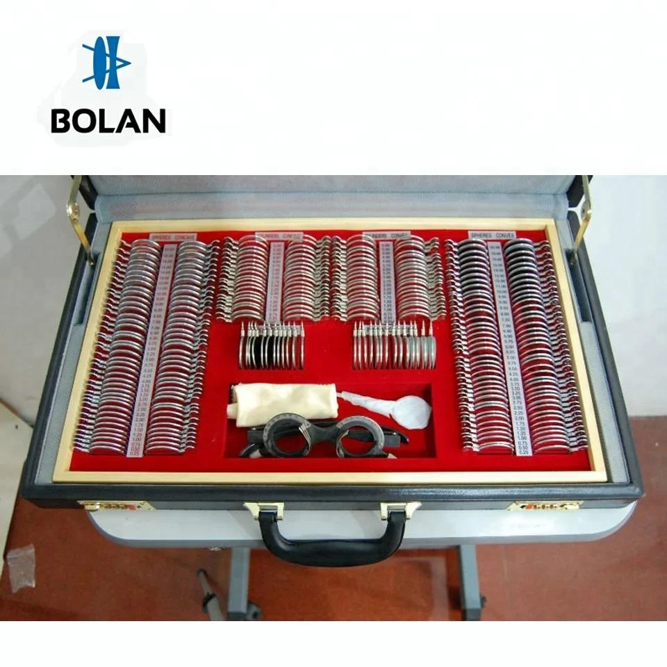 Ophthalmic Optical Trial Lens Set with Metal Rim or Plastic Rim 232 Pieces 266 Pieces BOLAN Brand CE ISO Certificate
