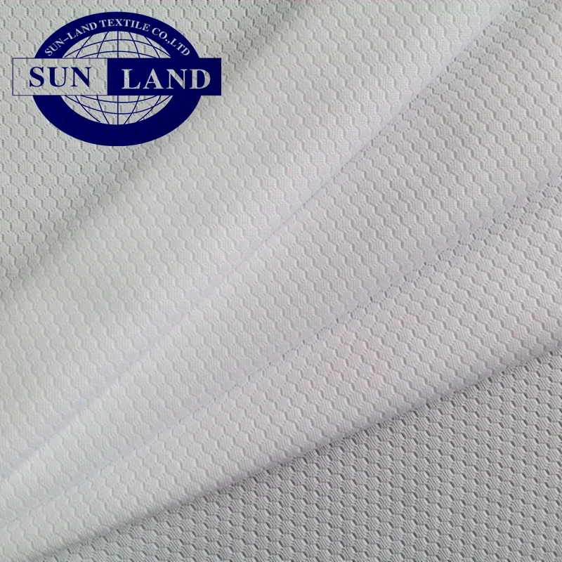 Sportswear Material100% Quick Dry Tech Polyester Yarn Knitting Breathable Honeycomb Athletic Mesh Fabric