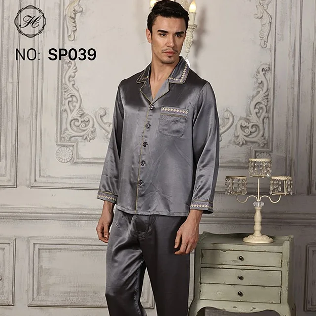 Men Pajamas Set Hcy Wholesale 100% Silk Sp039 - Buy Pajamas,Pajamas Men,Pajamas  Set Men Product on Alibaba.com