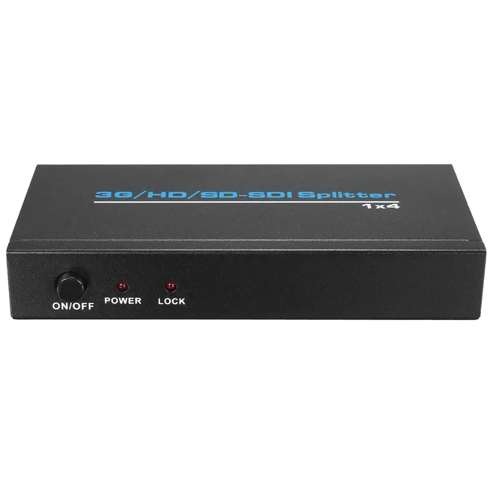 1x4 3G-HD SD-SDI Video Splitter BNC 1 in 4 Out Distributor 1920-1080p for Projector Monitor CCTV Camera Distribution Amplifier