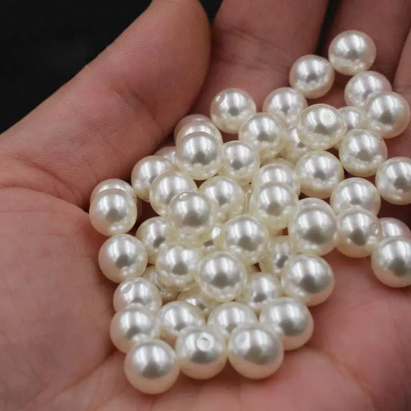 high shiny half drilled pearl beads