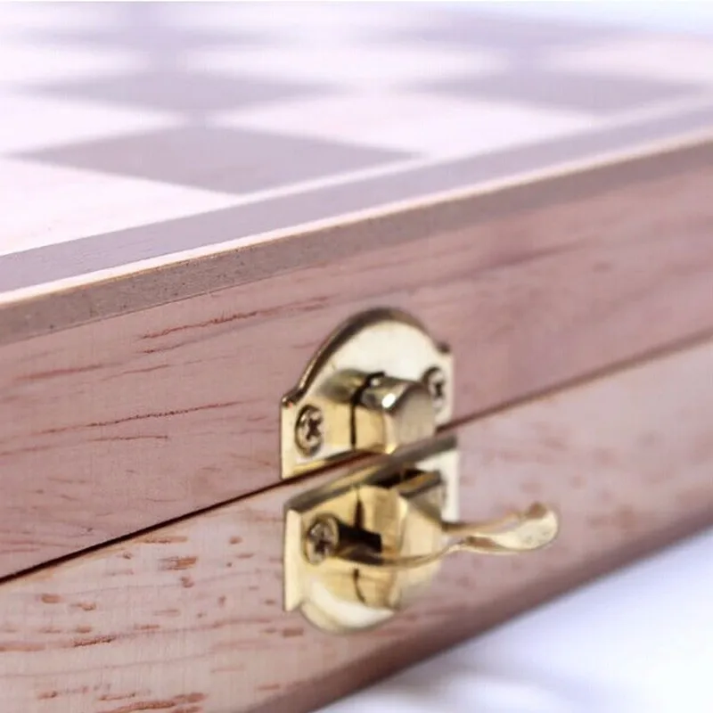 Набор винтажных деревянных шахматных фигур, складная доска, коробка, деревянная ручная резьба, подарок, детская игрушка, шахматы, игры, шахматы для отдыха