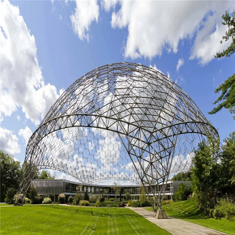 Architecture Design Glass Dome With Space Frame Roof System