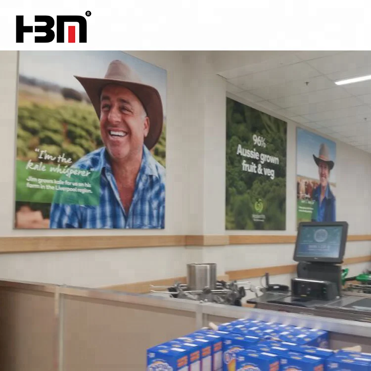 Easy Installation Front Lit Textile Fabric Aluminum Frame 17mm ultra Thin Sign Box Profile