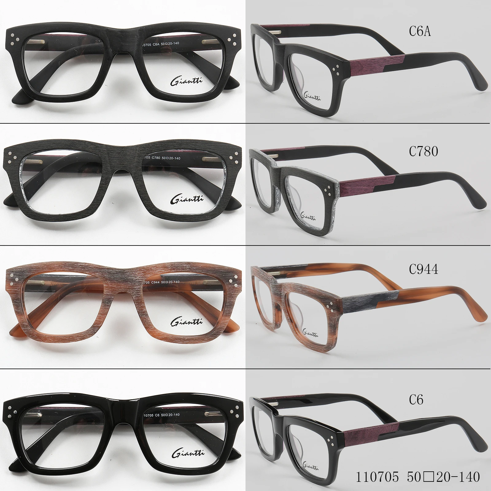 110705 Fashion Wooden square Glasses Frames Men Women Handmade Casual Optical Prescription Eyeglasses Luxury Myopia Spectacles