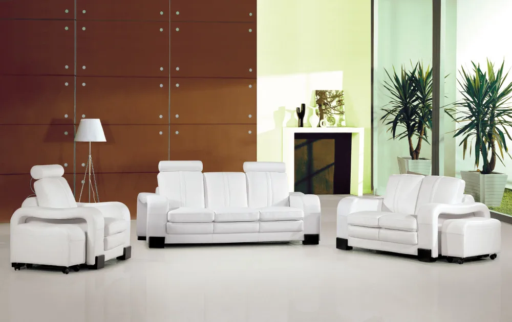 Italian Modern Style Living Room Sofas Leather Modern Sofa Set 3 2 1 ...