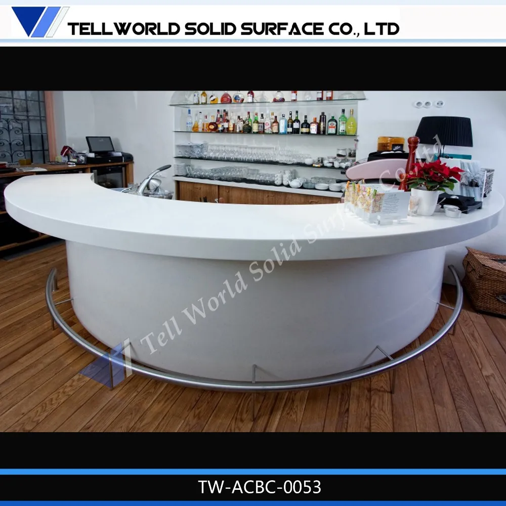 White Acrylic Bar Counter Table Half Round Mini Bar Counter Buy Half Round Bar Counter