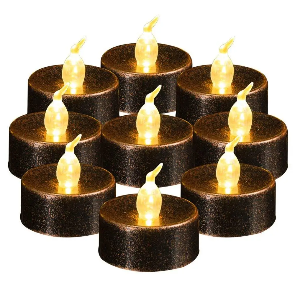 12x Candle Votive LED Tea Light Flameless Flickering Decor Battery Operated 