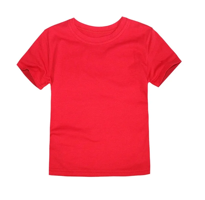 Модная дешевая однотонная белая детская футболка из 100% хлопка с коротким