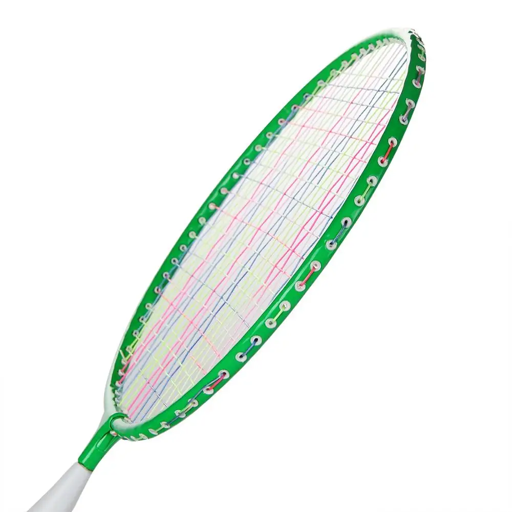 DECOQ Kids Badminton Racket with Badminton Ball Feather Ball Nylon Alloy Durable Professional Racquet Set for Kids Outdoor Toy