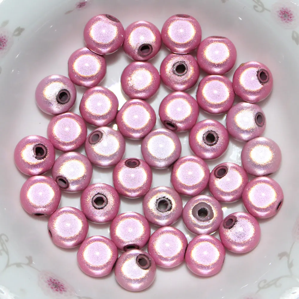 Wholesale 150 Perline 3D Illusion Miracle Beads – Tonde, 12 Mm, Colore Turchese, Con Foro Centrale - 3