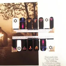 Sexy Black Heart Nail Arts Sticker 14 pcs set Waterproof Nail Decal Art Sticker Gel Polish