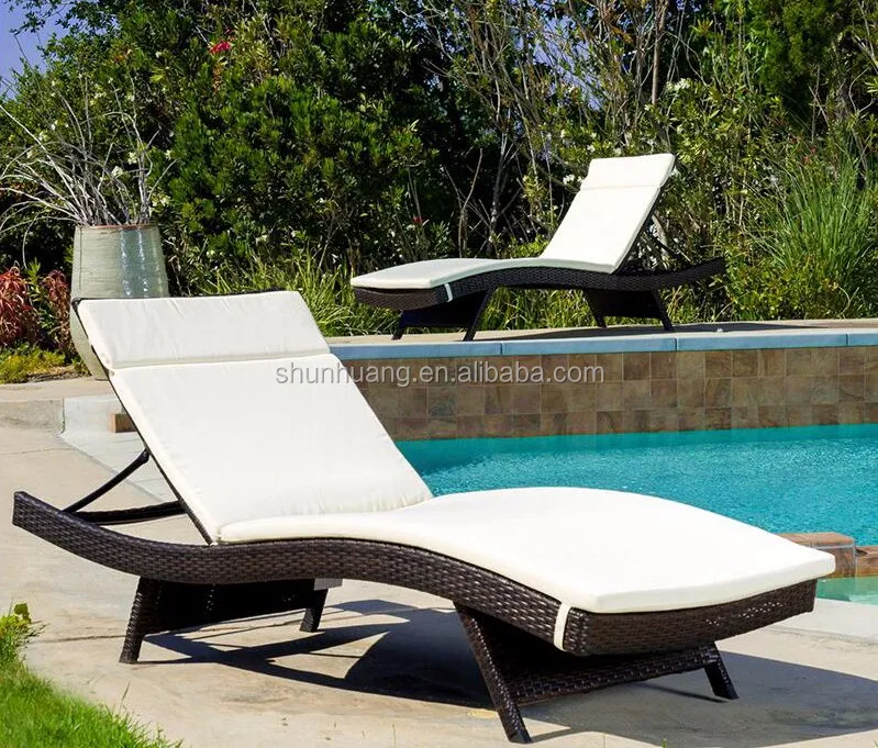 All Weather Synthetic Rattan Stackable Lounge Chaise