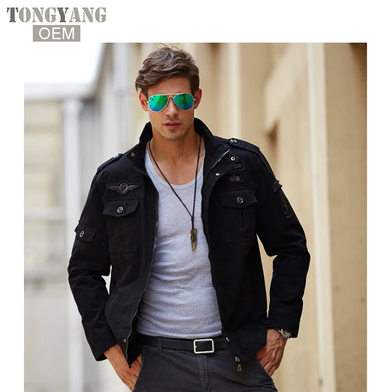 TONGYANG Hot Sale Men Jacket Factory Wholesale Price Outdoor Men Pure Color  Bomber Jacket Casual Plus Size Men Jacket
