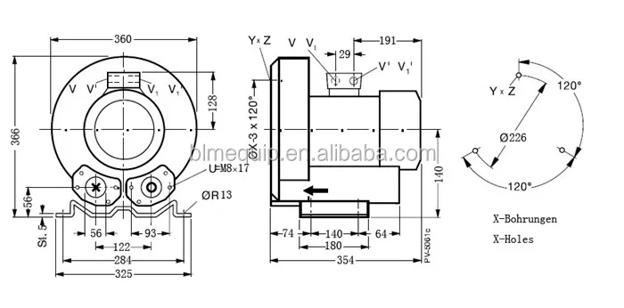 Side Channel Vortex Blower, 2RB610-7AH16, 3HP, 3AC - detail 8