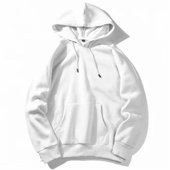 Custom logo 280gsm high quality plain white pullover sweatshirts oversized drop shoulder blank fleece hoodies for men