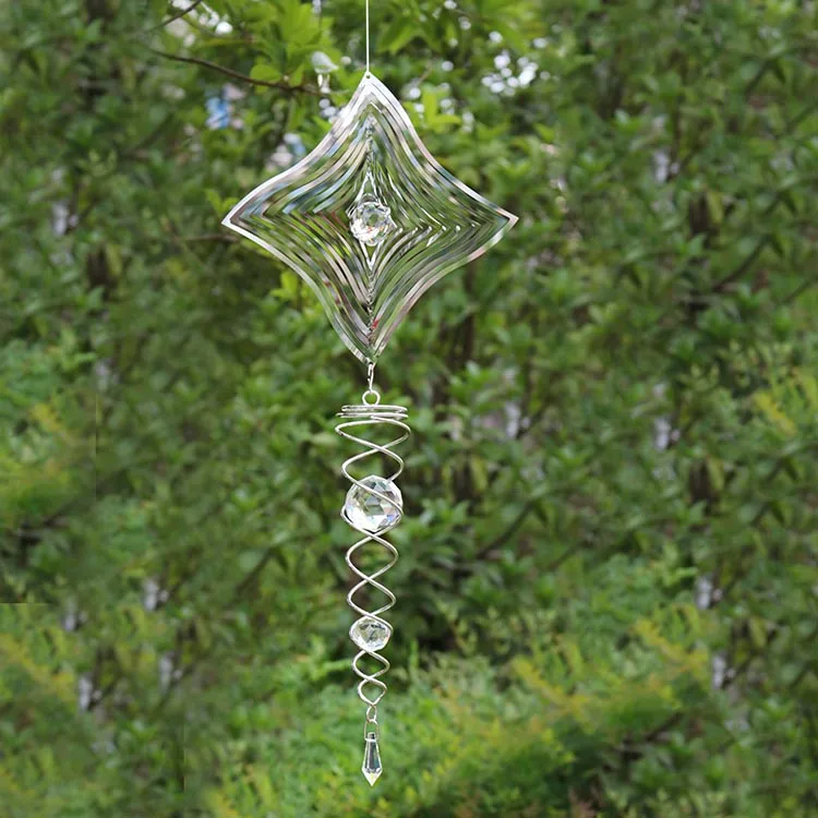 Wholesale Custom Garden Decor 3d Rotating Metal Stainless Steel Wind