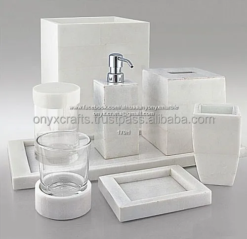 White Marble Bathroom Accessories Buy Bathroom Accessory Sets Bathroom Sets Marble Bathroom Set Product On Alibaba Com