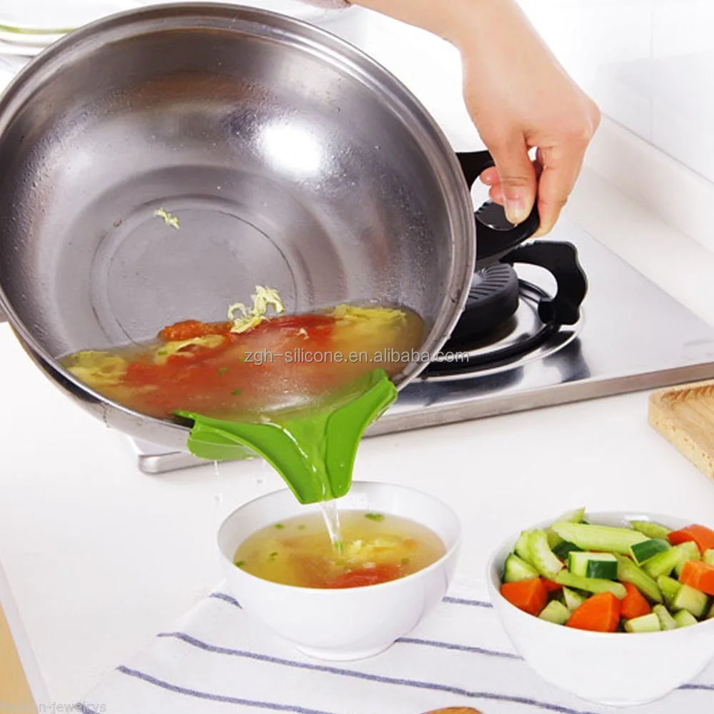 Kitchen Gadgets Pour Soup Diversion Safety Silicone Plate Kitchen