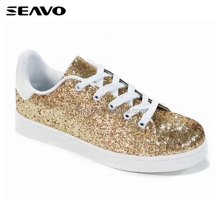 gold sequin sneakers womens
