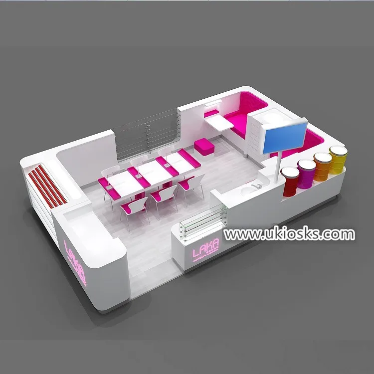 Modern Design Nail Kiosk Design Nail Kiosk in Mall Manicure Counter Modern Nail Art Service Counter Salon Booth for Sale
