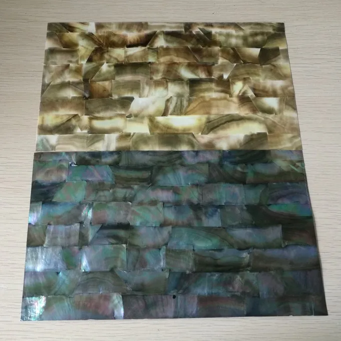 Perfect Luster Flexible Self-adhesive Whitelip Mother of Pearl Shell MOP Veneer Shell Paper Sheet for Decoration