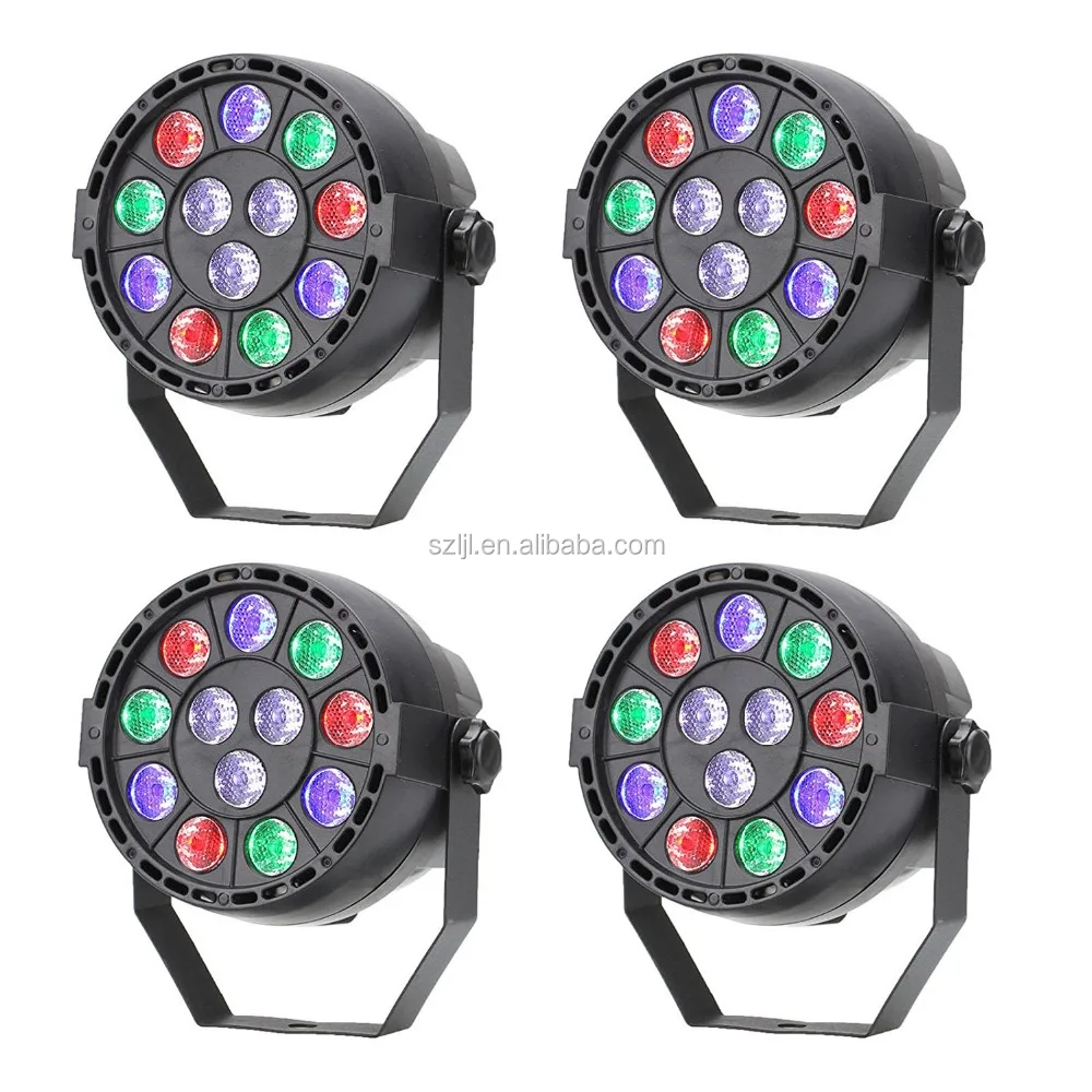 New Product Mini Flat LED Par Light 12PCS LEDs RGBW 8CH DMX512 Led Stage Light