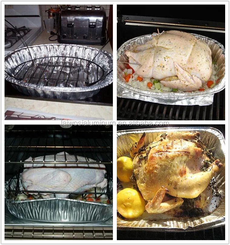 Heavy Duty 6800ml Aluminum Foil Oval Pan Roasting Turkey Tray Container Buy Oval Roasting