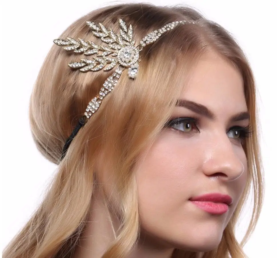 Women 1920s Vintage Bridal Headpiece Costume Hair Accessories Flapper Great  Gatsby Leaf Medallion Pearl Headband - Buy Bridal Crown,Bridal  Tiaras,Bridal Headband Product on 