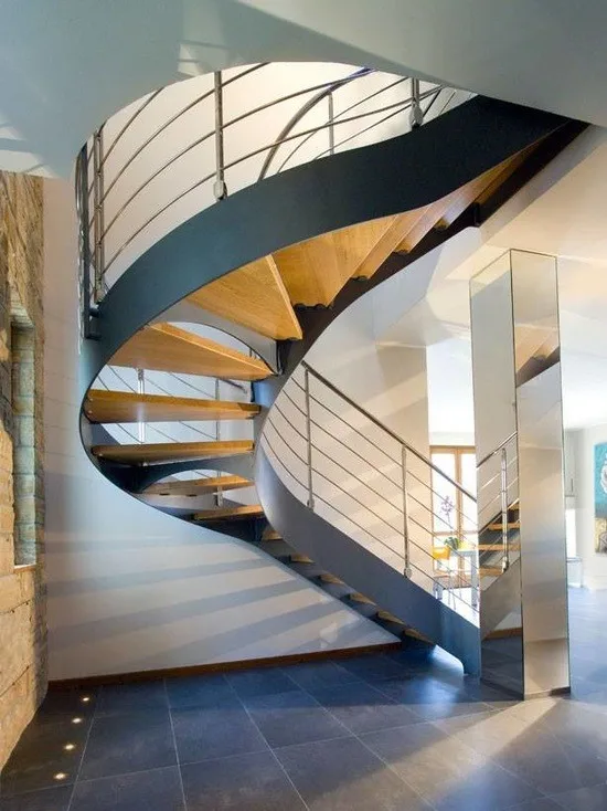 Save Space Circular Staircases/tempered Glass Round Ladder