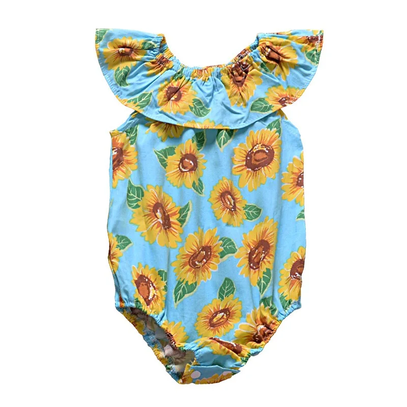 sunflower baby romper
