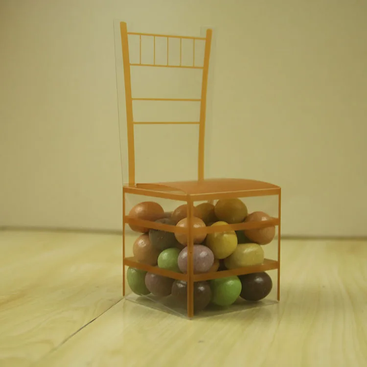 金のプラスチック製の椅子の形のチョコレート包装箱pvc素材甘いキャンディーボックス Buy 甘いボックス 包装ボックス Pvc ボックス Product On Alibaba Com