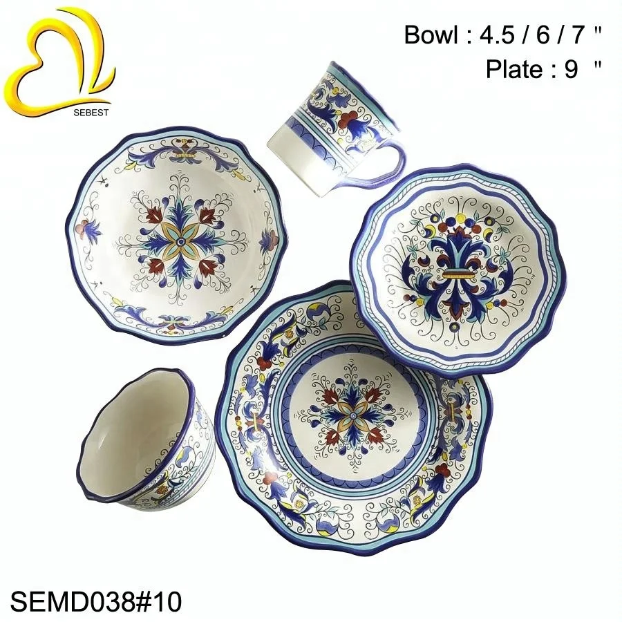 Sebest Factory Modern Style Custom Different Shape 4PCS Colorful Disposable Stocked Melamine Plastic Dinner Set Classical