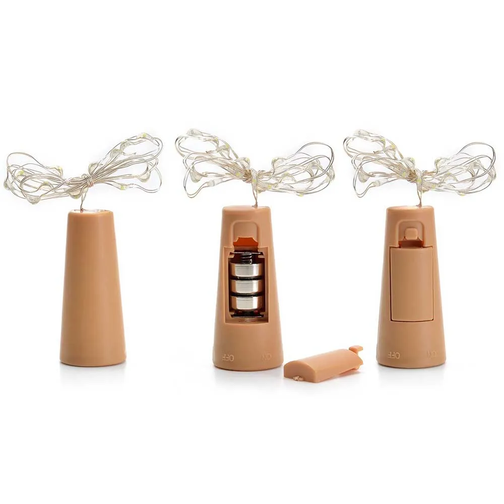 2m 20 LED Starry Firefly Wire Wine Bottle Cork String Lights Vase Decorate Cork Lights