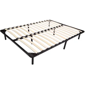 Full Size Strong Support Painted Steel hot sale Wood Slats cheap metal Bed Frame for sale