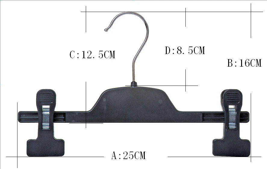 Black Plastic Pants Hangers With Clips Skirt Hangers Clips Hangers For