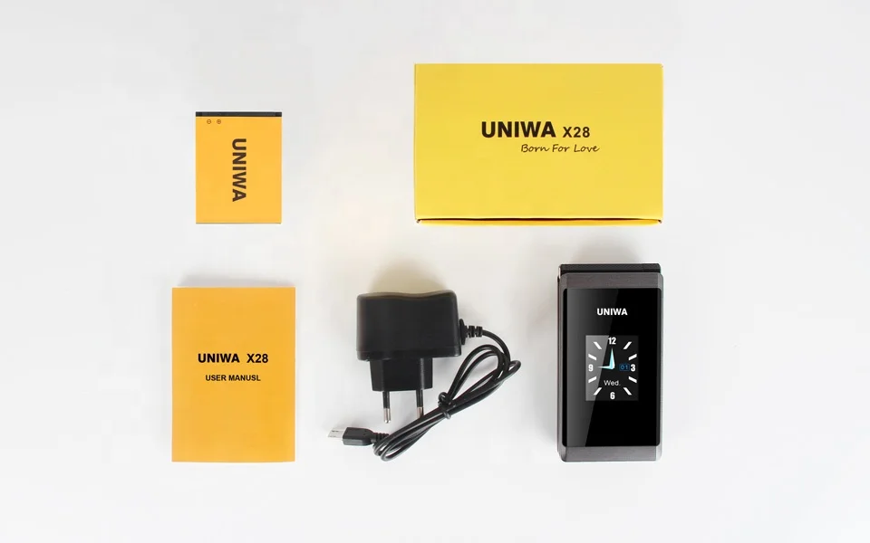 UNIWA X28 Big Button Big Font Flip Cell Phone SOS Speed Dialing Senior Phone